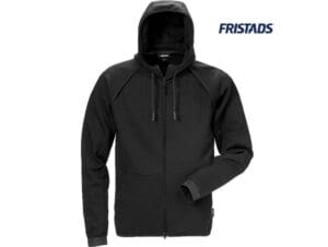 Fristads-129480-SWEATJACK MET CAPUCHON 7462 DF_940-Zwart-Voorkant