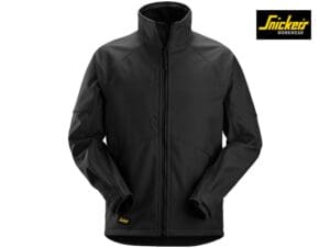 Snickers-1258-AllroundWork, Softshell Jack_0404-Black-Voorkant