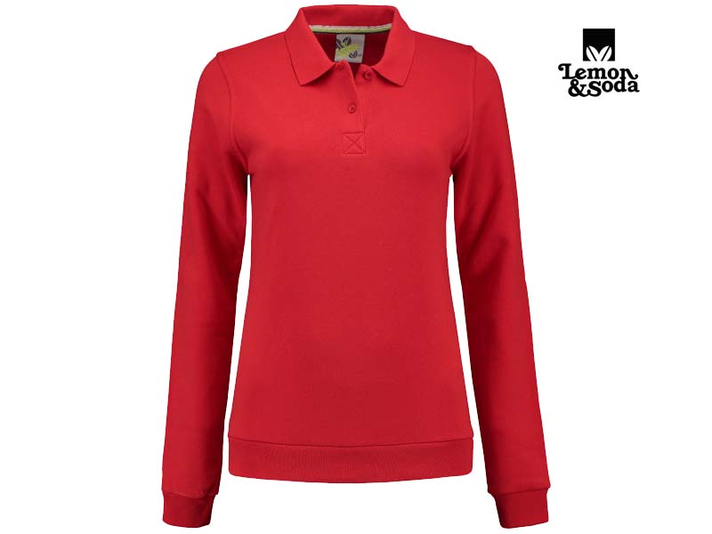 Lemon & Soda-LEM3209-Polosweater for her_Red-Voorkant