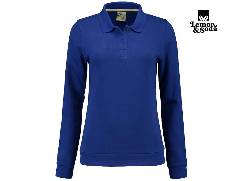 Lemon & Soda-LEM3209-Polosweater for her_Royal Blue-Voorkant