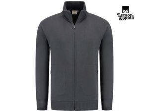 Lemon & Soda-LEM3236-Cardigan_Dark Grey-Voorkant