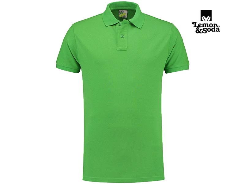 Lemon & Soda-LEM3511-Heavy Mix Fit Polo_Lime-Voorkant