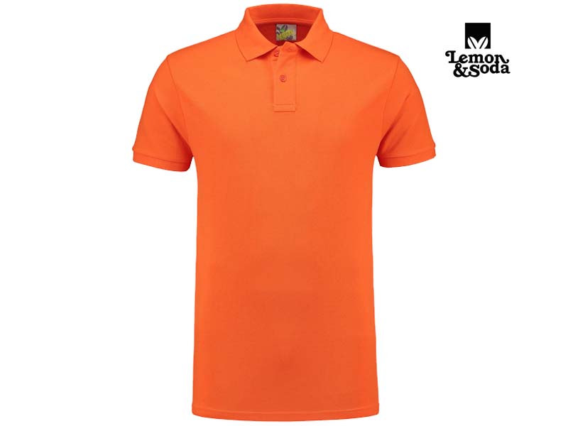 Lemon & Soda-LEM3511-Heavy Mix Fit Polo_Orange-Voorkant