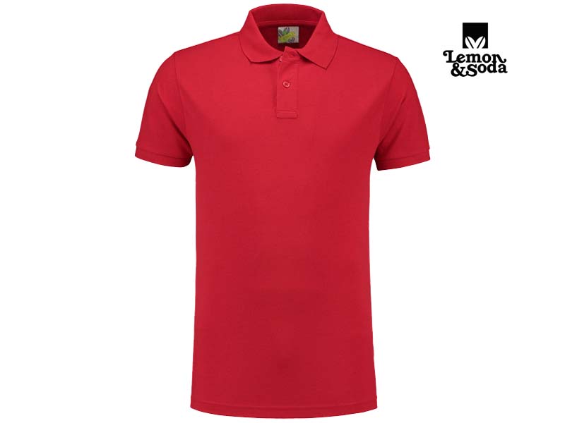 Lemon & Soda-LEM3511-Heavy Mix Fit Polo_Red-Voorkant
