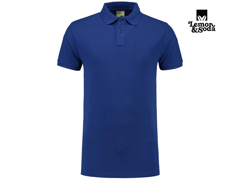 Lemon & Soda-LEM3511-Heavy Mix Fit Polo_Royal Blue-Voorkant