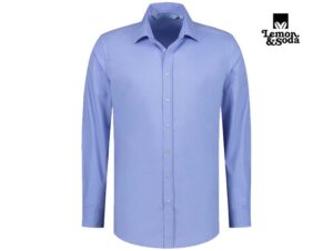 Lemon & Soda-LEM3925-Stretch Poplin Shirt_Light Blue-Voorkant