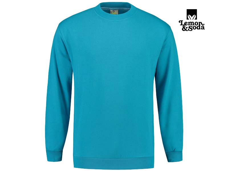Lemon & Soda-LEM3200-Sweater-Turquoise-Voorkant