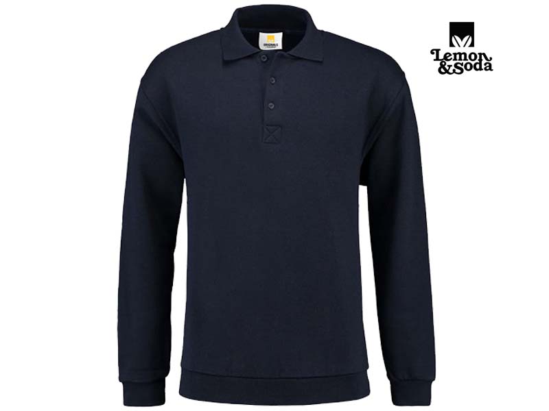 Lemon & Soda-LEM3210-Polosweater-Dark Navy-Voorkant