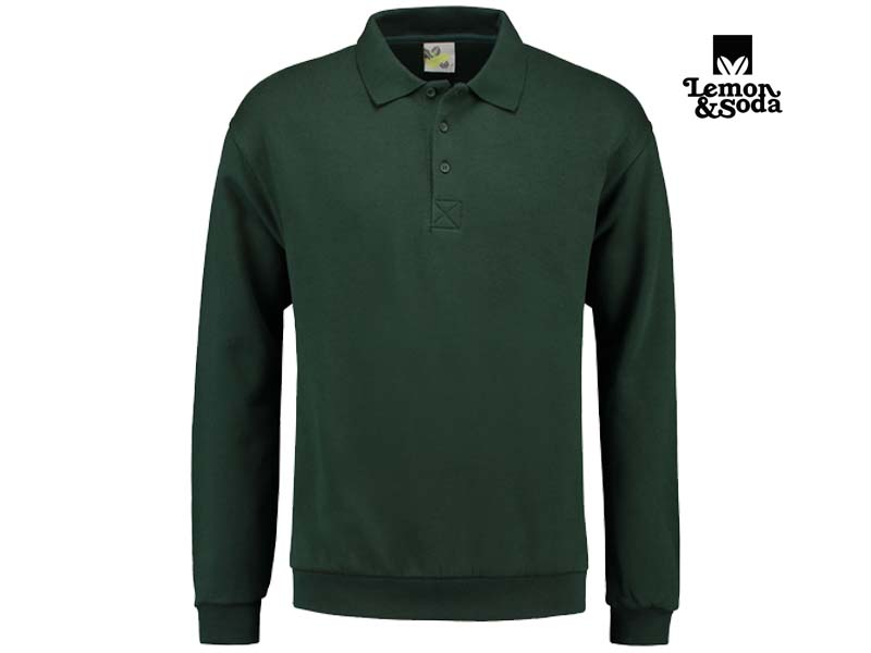 Lemon & Soda-LEM3210-Polosweater-Forest Green-Voorkant