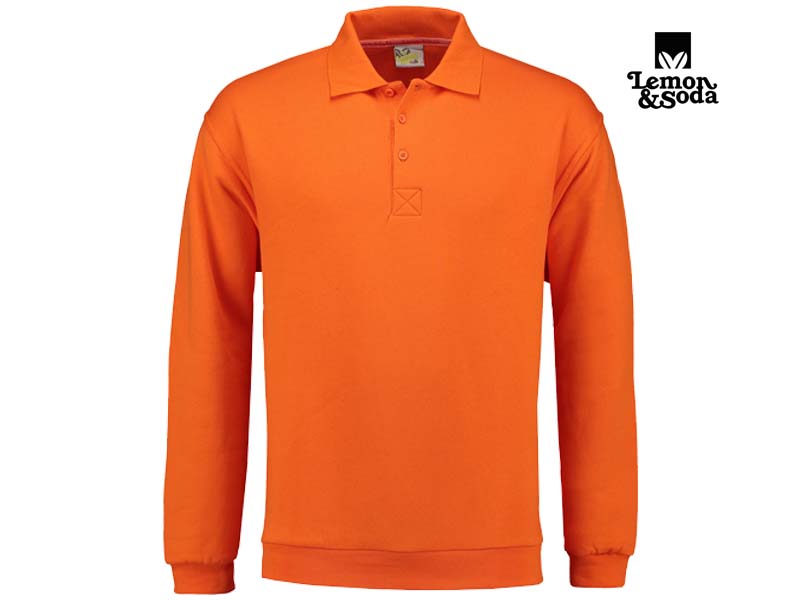 Lemon & Soda-LEM3210-Polosweater-Orange-Voorkant
