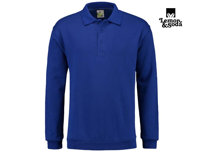 Lemon & Soda-LEM3210-Polosweater-Royal Blue-Voorkant