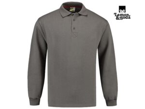 Lemon & Soda-LEM3213-Polosweater With Open Hem_Pearl Grey-Voorkant