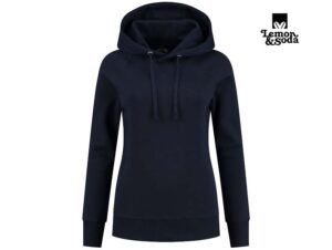 Lemon & Soda-LEM3232-Heavy Sweater Hooded Raglan for her_Dark Navy-Voorkant