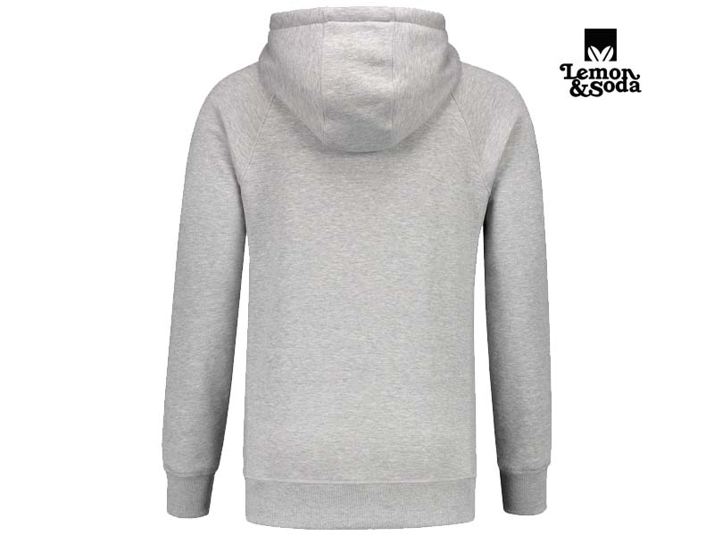 Lemon & Soda-LEM3234-Heavysweat Hooded Raglan Sweater_Grey Heather-Achterkant