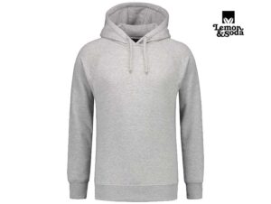 Lemon & Soda-LEM3234-Heavysweat Hooded Raglan Sweater_Grey Heather-Voorkant