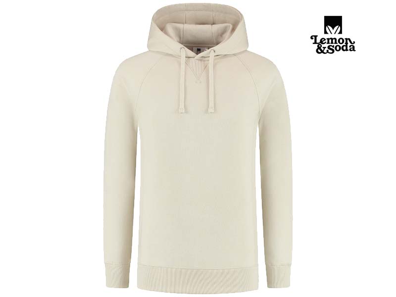 Lemon & Soda-LEM3234-Heavysweat Hooded Raglan Sweater_Sand-Voorkant