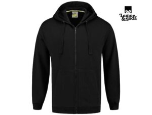 Lemon & Soda-LEM3270-Hooded Cardigan-Black-Voorkant
