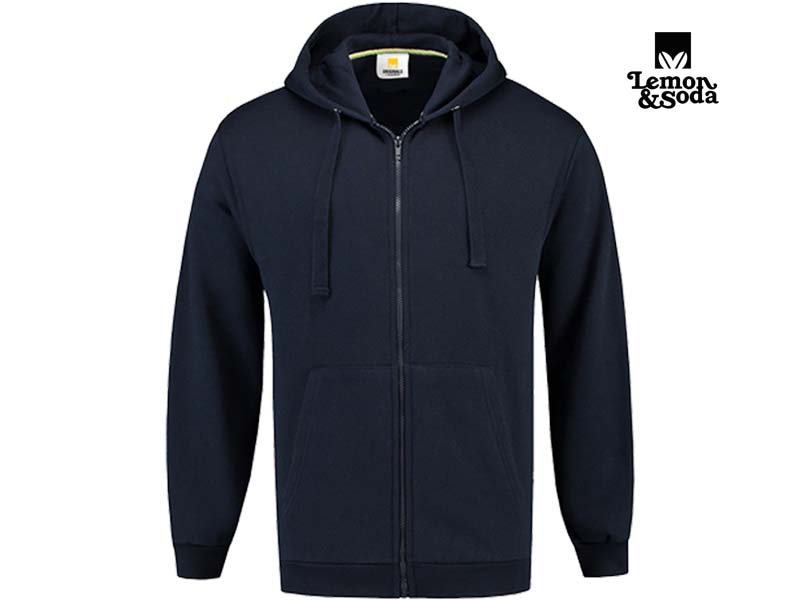 Lemon & Soda-LEM3270-Hooded Cardigan-Dark Navy-Voorkant