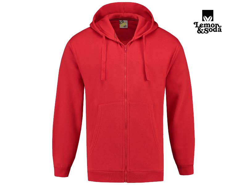 Lemon & Soda-LEM3270-Hooded Cardigan-Red-Voorkant