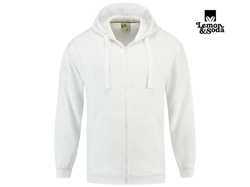 Lemon & Soda-LEM3270-Hooded Cardigan-White-Voorkant