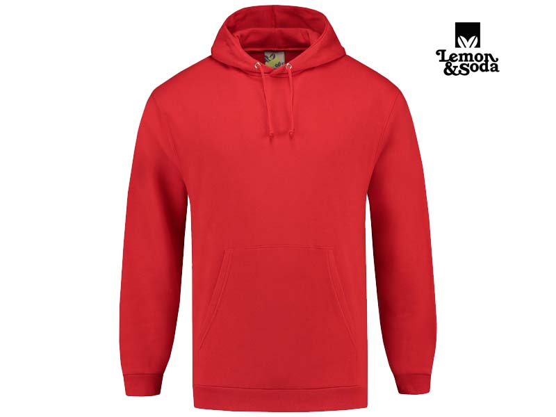 Lemon & Soda-LEM3276-Hooded Sweater-Red-Voorkant