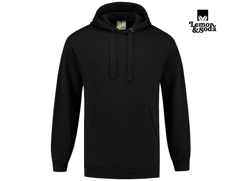 Lemon & Soda-LEM3276-Hooded Sweater_Black-Voorkant