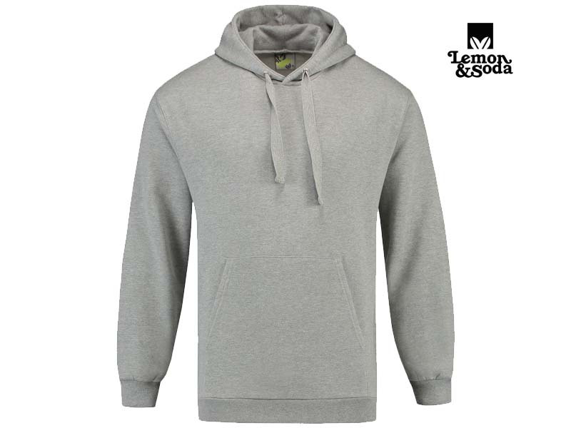 Lemon & Soda-LEM3276-Hooded Sweater_Grey Heather-Voorkant