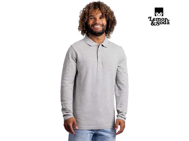 Lemon & Soda Cotton Elastane Long Sleeve Polo - LEM3576 - Afbeelding 10