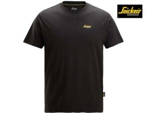 Snickers-2588-T-shirt met klein logo_0400-Black-Voorkant