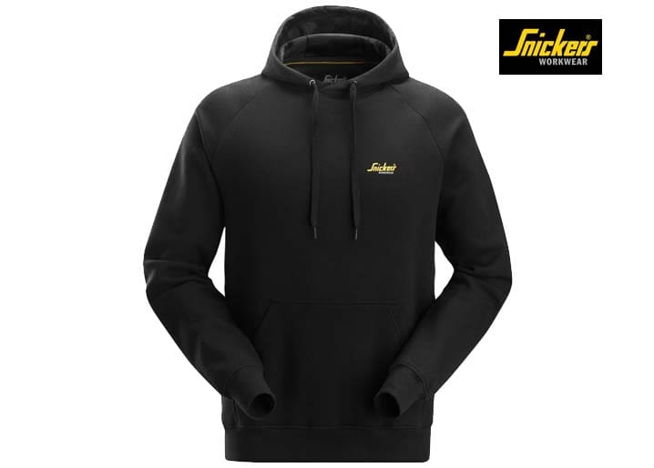 Snickers-2896-Hoodie met klein logo_0400-Black-Voorkant