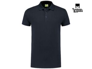 Lemon & Soda-LEM3572-Cotton Elastane Polo_Dark Navy-Voorkant