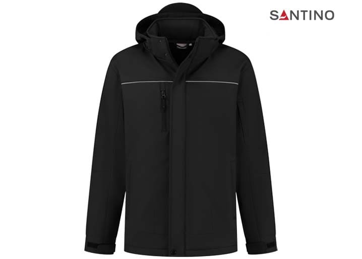 SANTINO-1232695-SOFTSHELL JACKET SPRINGFIELD_Black-Voorkant