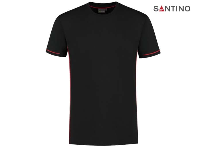 SANTINO-1234473-T-SHIRT CAL_Black:Red-Voorkant