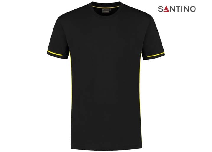 SANTINO-1234473-T-SHIRT CAL_Black:Yellow-Voorkant