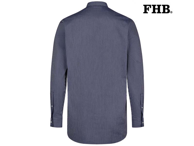 FHB-90611-BO OVERHEMD HEREN-23 Marine Wit-Achterkant