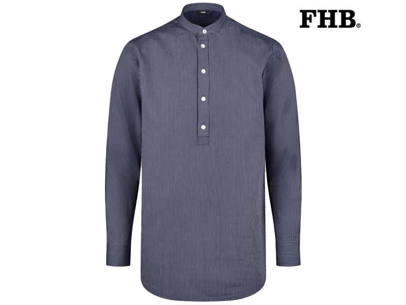 FHB-90611-BO OVERHEMD HEREN-23 Marine Wit-Voorkant