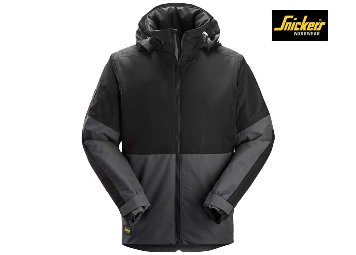 Snickers-1104-Waterdichte Geïsoleerde Werkjas_5805-Steel Grey:Black-Voorkant