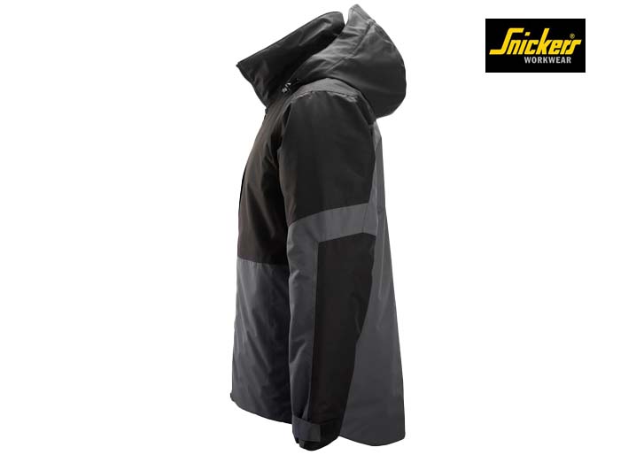 Snickers-1104-Waterdichte Geïsoleerde Werkjas_5805-Steel Grey:Black-Zijkant