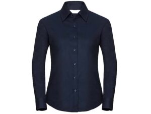 Russell Collection-932F-Ladies' LSL Easy Care Oxford Shirt_Bright Navy-Voorkant