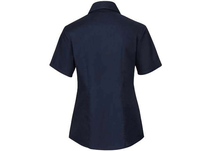 Russell Collection-933F-Ladies' SS Easy Care Oxford Shirt_Bright Navy-Achterkant