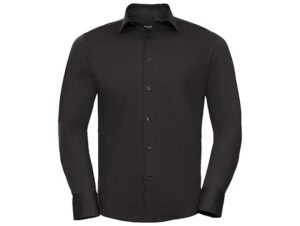 Russell Collection-946M-Men's LSL Easy Care Fitted Shirt_Black-Voorkant