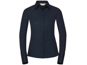 Russell Collection-960F-Ladies' LSL Ultimate Stretch Shirt_Bright Navy-Voorkant