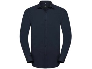 Russell Collection-960M-Men's LSL Ultimate Stretch Shirt_Bright Navy-Voorkant