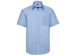 Russell Collection-957M-Men's SS Ultimate Non-Iron Shirt_Bright Sky-Voorkant