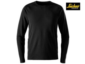 Snickers-2454-Stay Fresh Longsleeve T-shirt_0400-Black-Voorkant