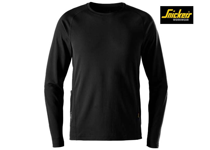 Snickers-2454-Stay Fresh Longsleeve T-shirt_0400-Black-Voorkant