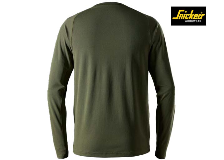 Snickers-2454-Stay Fresh Longsleeve T-shirt_3100-Khaki Green-Achterkant