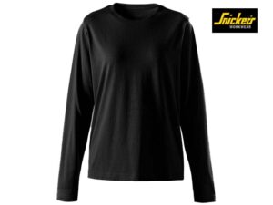 Snickers-2477-Classic Dames T-Shirt met Lange Mouwen_0400-Black-Voorkant
