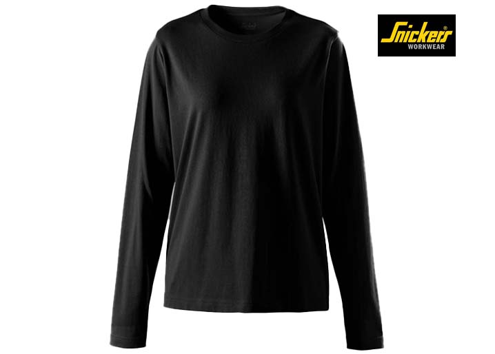 Snickers-2477-Classic Dames T-Shirt met Lange Mouwen_0400-Black-Voorkant