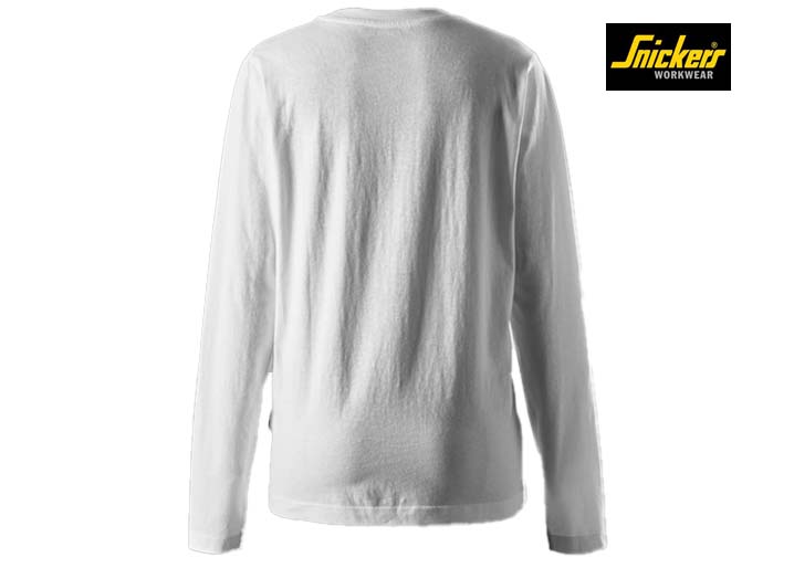 Snickers-2477-Classic Dames T-Shirt met Lange Mouwen_0900-White-Achterkant